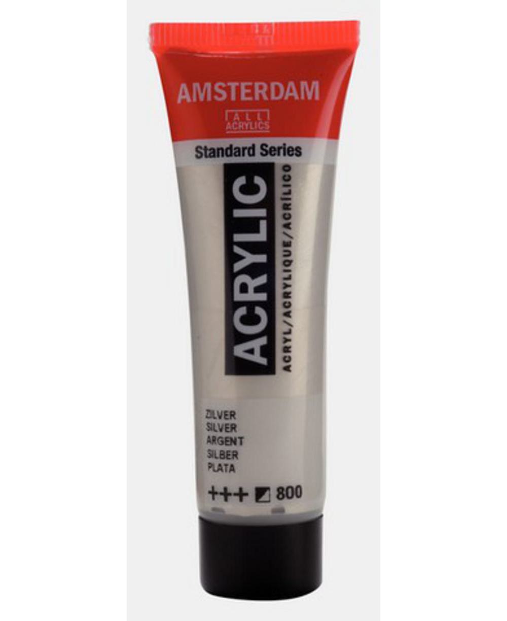 Amsterdam, Acrylic, Art & School, Paint, 20ml, 974510, Silver